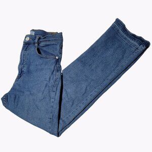 Pull Bear Jeans Womens Size 4 Wide Leg Mid Rise Retro 70s Light Wash Denim Pants